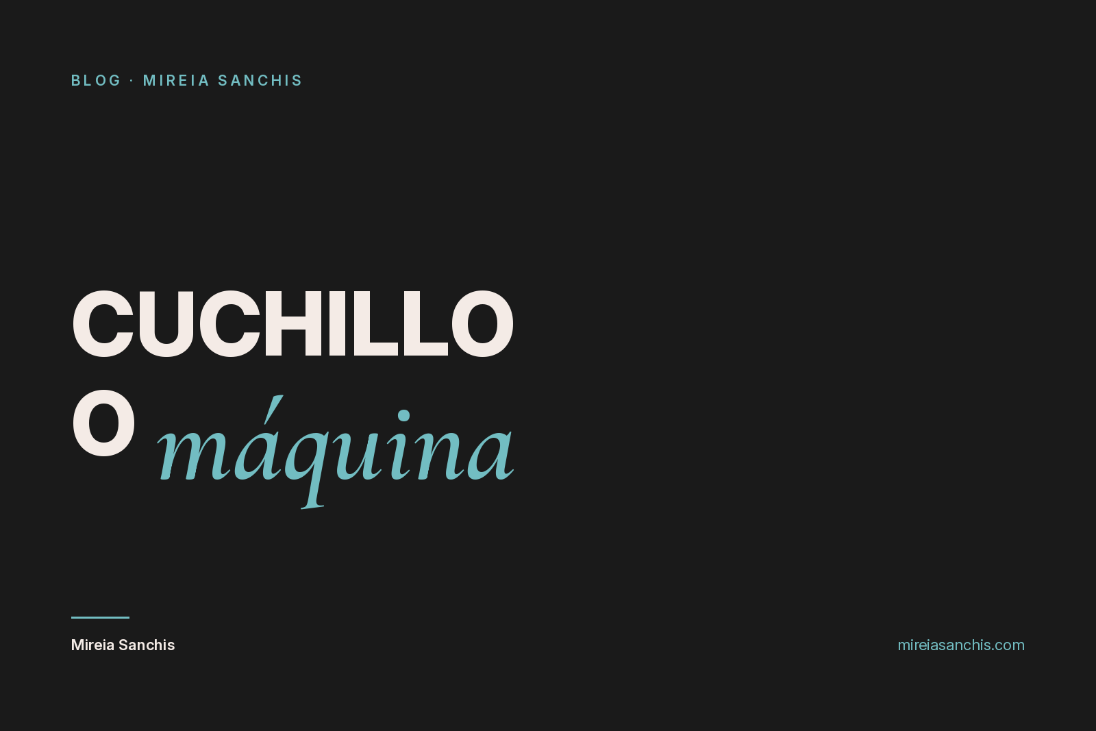 Portada del artículo sobre las diferencias entre cortar jamón a cuchillo o a máquina, de Mireia Sanchis